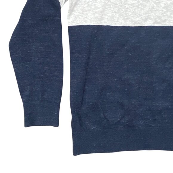 Banana Republic Men's Organic Cotton Striped Sweater Mustard Gold Blue Preppy-L - Picture 6 of 9